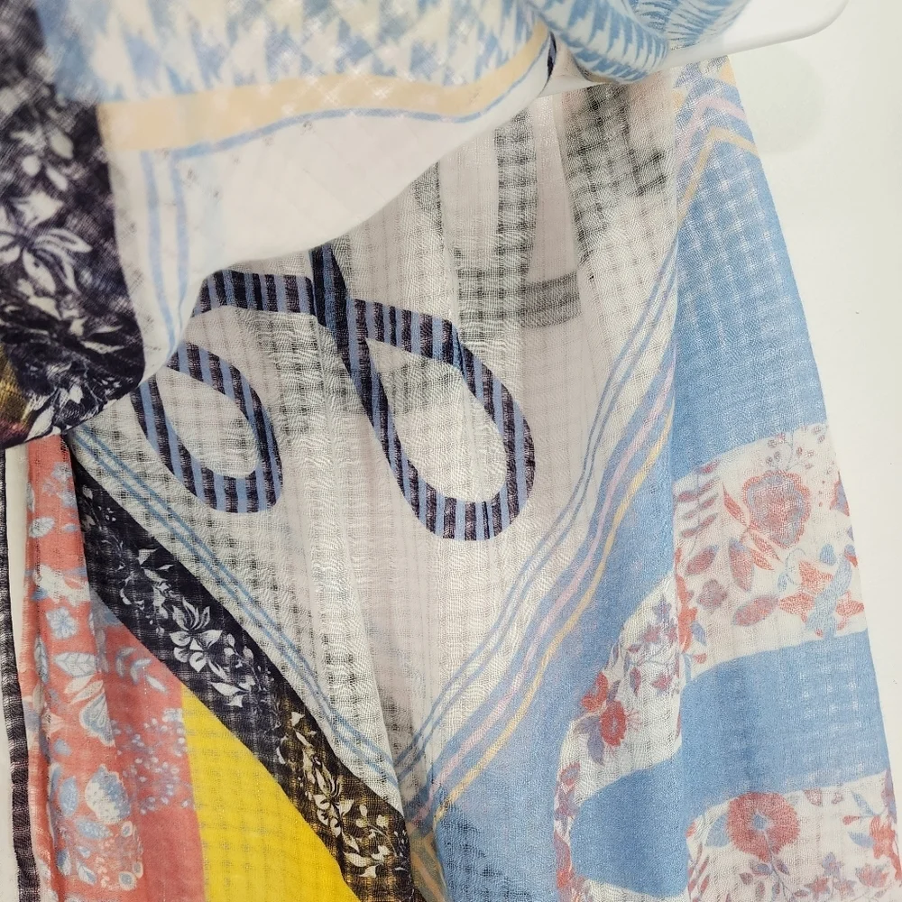 Vismaya Women's Multicolor Mixed Patchwork Lightweight Scarf